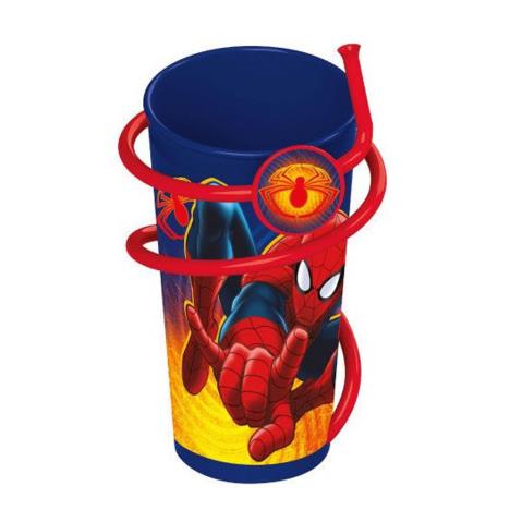 Marvel Spiderman 350ml Plastic Tumbler With Spiral Straw £10.49